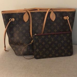 Louis Vuitton mm never full tote